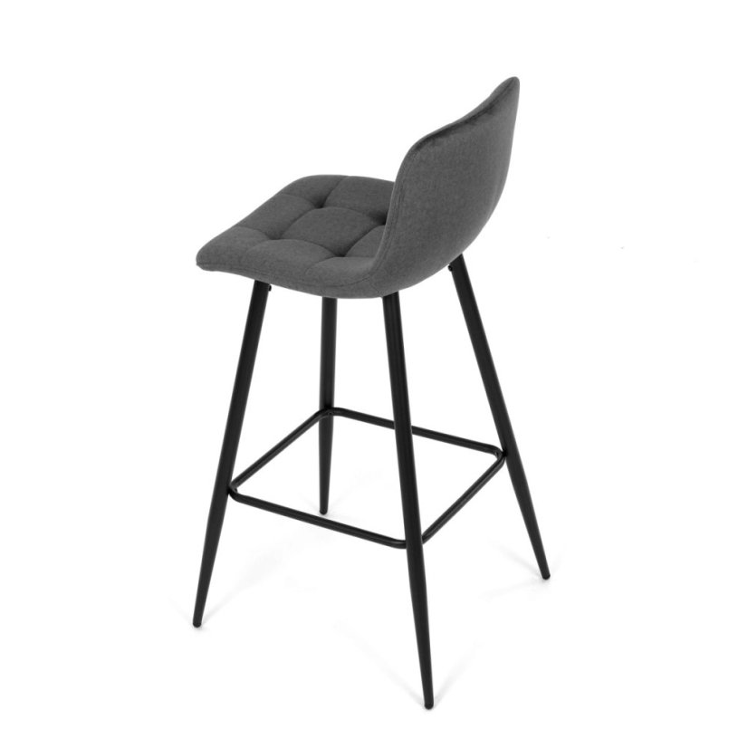 Barová židle, šedá, látka, AUB-X7015 GREY2