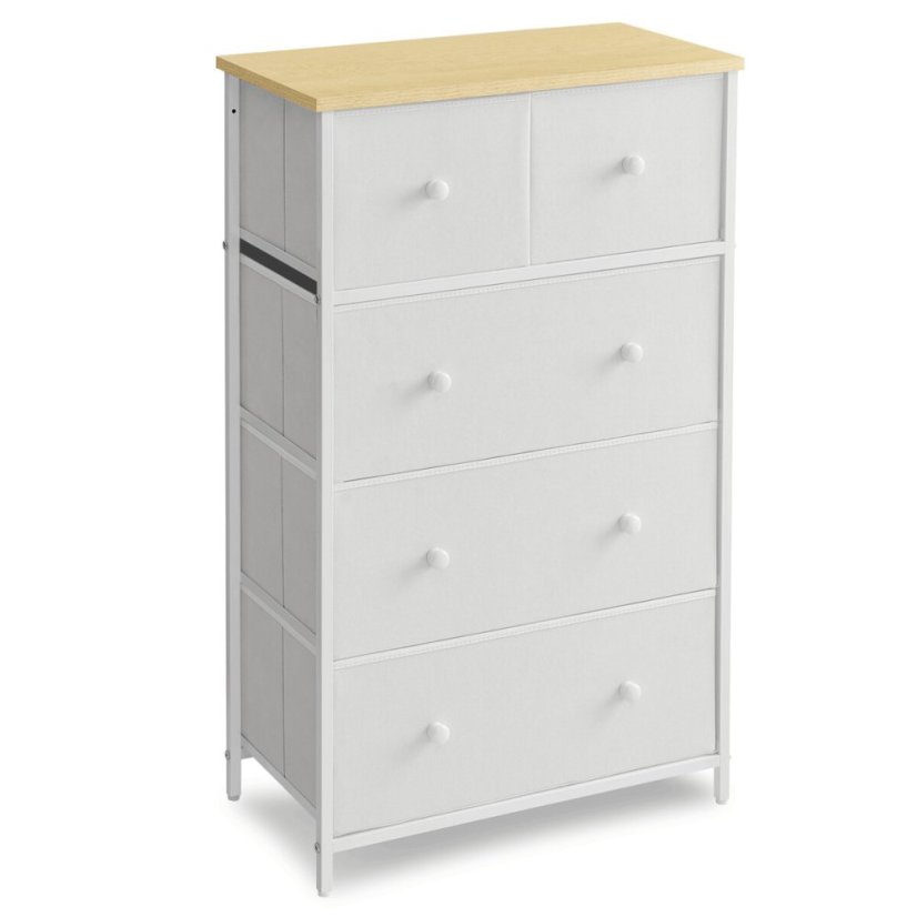 Komoda 56x30x93cm, kov, šedá, AUK-E1051 GREY - Barva: bílá#eup349564euv2