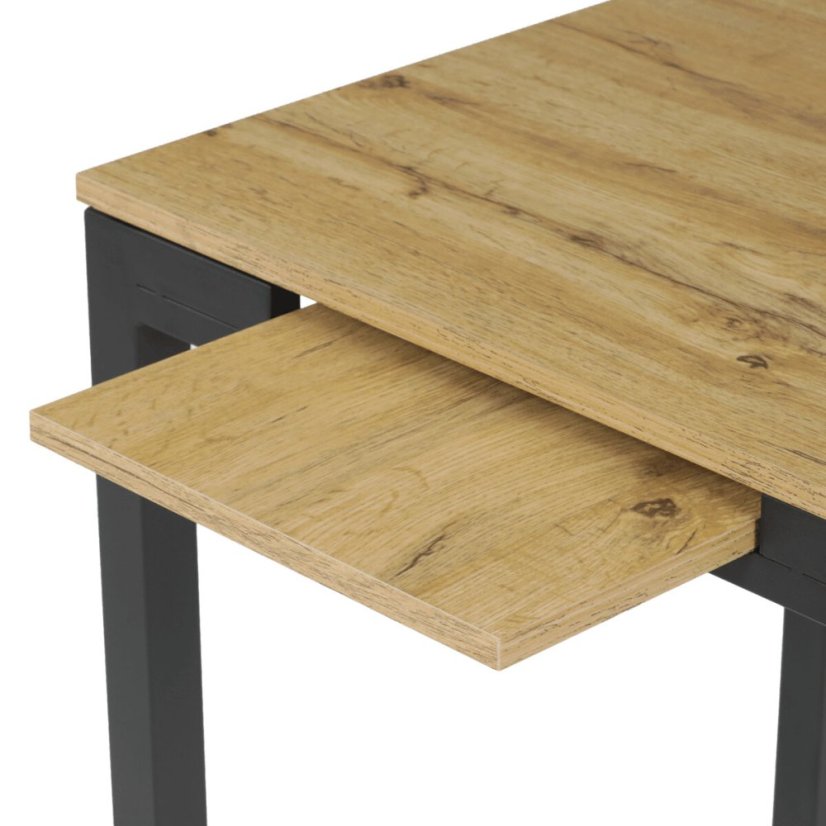 Jídelní stůl rozkládací 60-90x60 cm, melamin, dub, GDT-206 OAK - Barva (vyberte): hnědá - Barva (vyberte): hnědá#eup349726euv2