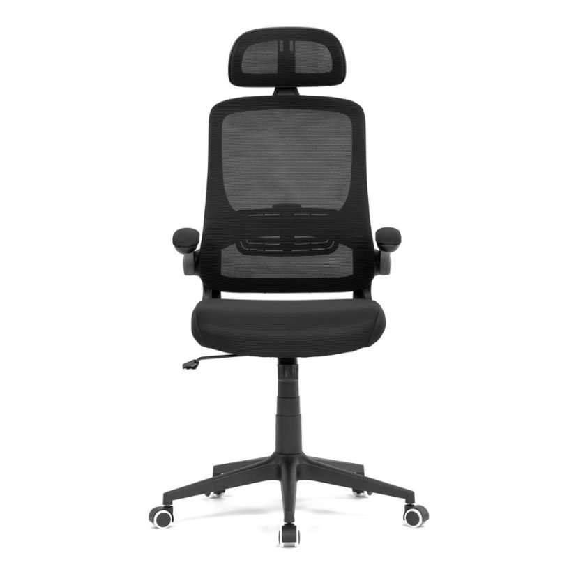 Kancelářská židle, houpací mechanismus, černá síťovina, KA-Q842 BK
