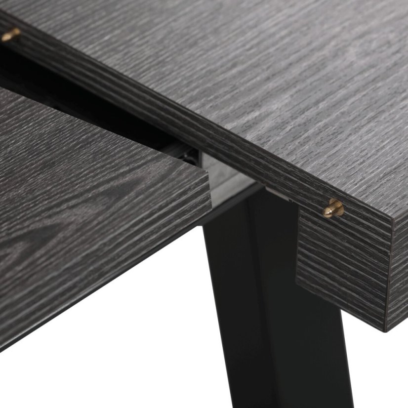 Jídelní stůl rozkládací 160-240x90 cm, lamino, šedý dub, HT-R5624 GREY