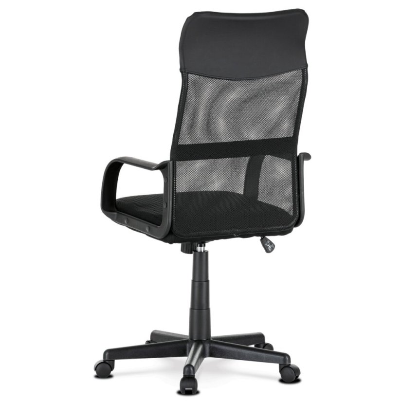 Kancelářská židle, potah černá ekokůže a síťovina MESH, houpací mechanismus