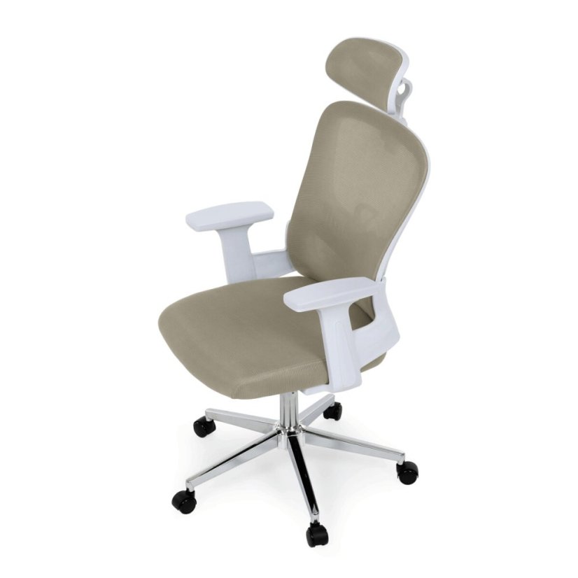 Kancelářská židle, houpací mechanismus, béžová síťovina, KA-K2031 BGE