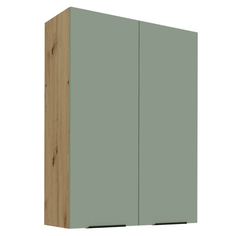 Horní skříňka ARSANY 80 G-108 2F, aquamarine/dub artisan (80 x 107,5) cm