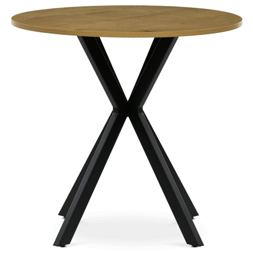 Kulatý jídelní stůl 80x80cm, mdf, divoký dub, HT-F4108 OAK