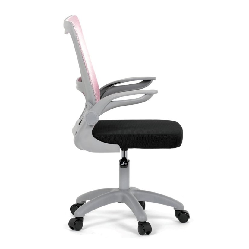Dětská židle, výškově nastavitelná, růžová síťovina, KA-K2008 PINK