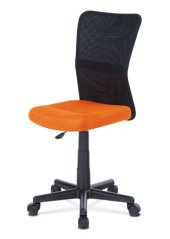 kancelářská židle, látka MESH oranžová / černá, plyn.píst