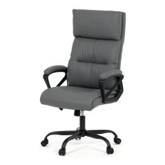 Kancelářské křeslo, houpací mechanismus, šedá ekokůže, KA-Y346 GREY