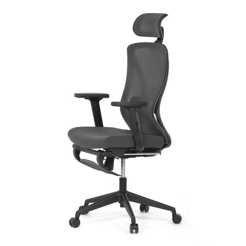 Kancelářská židle, synchronní mechanismus, šedá síťovina, KA-S257 GREY