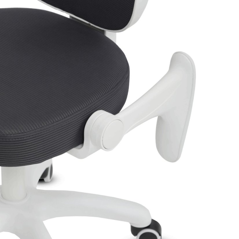 Dětská židle, výškově nastavitelná, šedá síťovina, KA-K1062 GREY