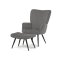 Relaxační křeslo, šedá, manšestrová látka, AK-L7285 GREY6