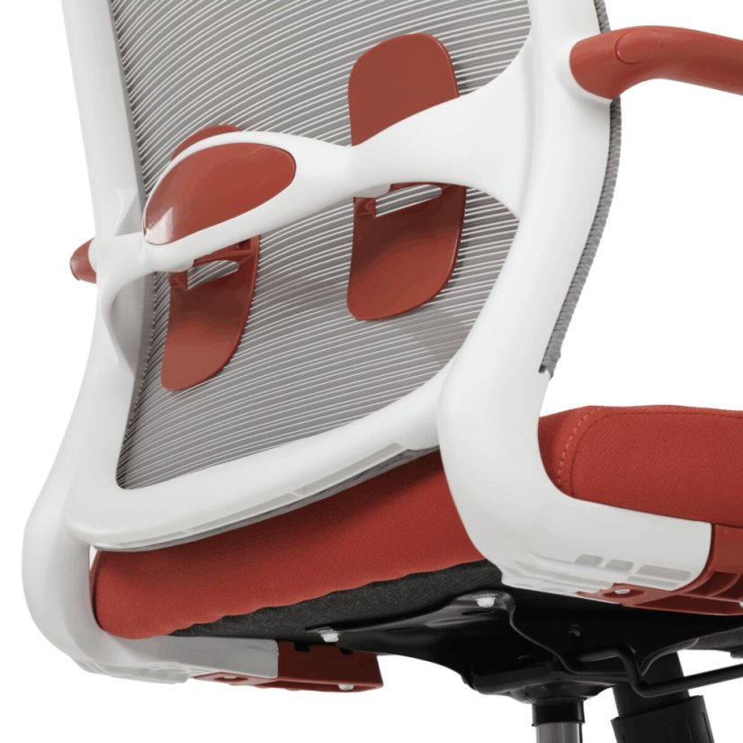 Kancelářská židle, houpací mechanismus, červená látka, KA-S425 RED