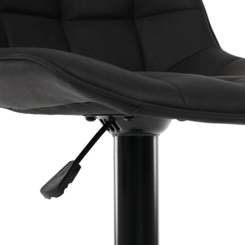 Barová židle, černá, látka,AUB-V3066 BK3