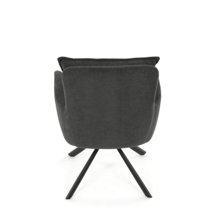 Jídelní židle, šedá, manšestrová látka, HC-X1128 GREY2
