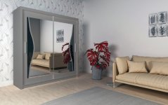 Šatní skříň BUKET 180 šedá