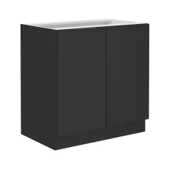 Spodní skříňka SIBER 80 D 2F BB, černá (80 x 82) cm