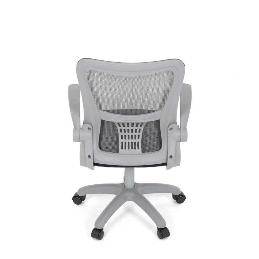 Dětská židle, výškově nastavitelná, šedá síťovina, KA-K2008 GREY