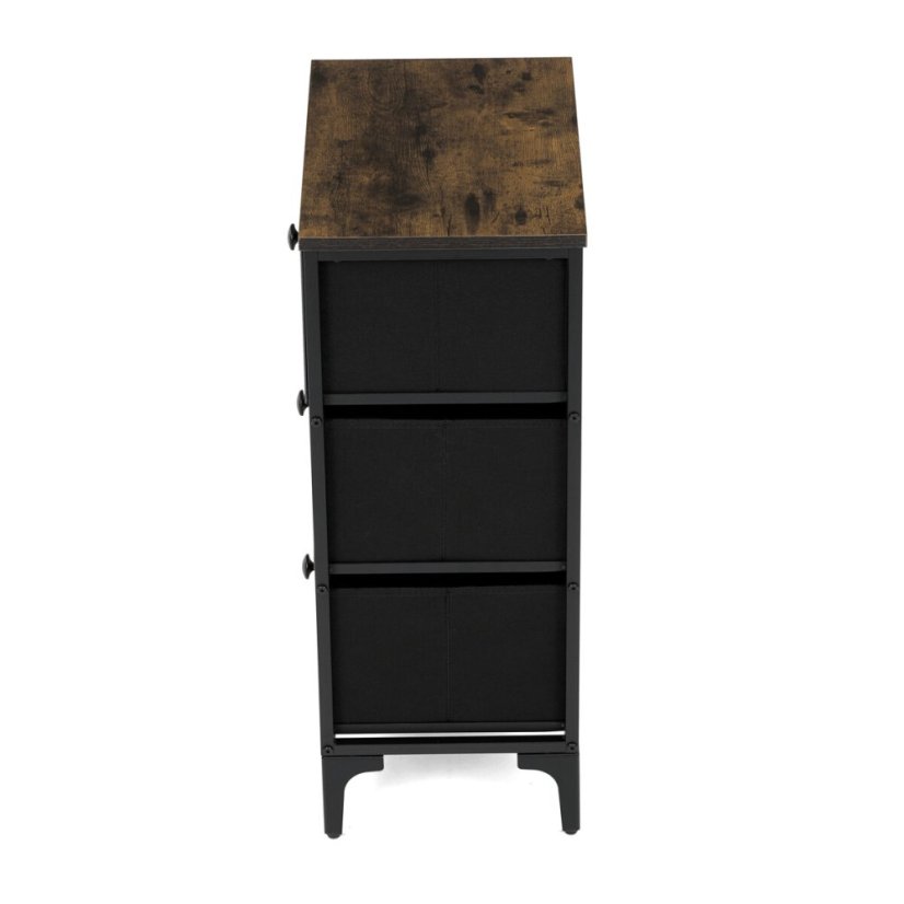 Komoda 45x30x77cm, mdf, vícebarevná, AUK-W2001 BK