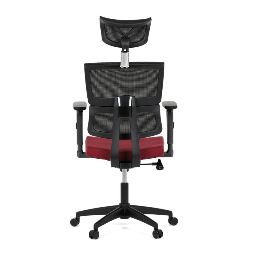 Kancelářská židle, houpací mechanismus, červená síťovina, KA-B1025 BOR