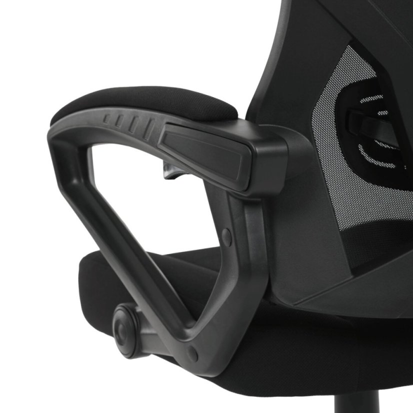 Kancelářské křeslo, výškově nastavitelná, černá látka, KA-R223 BK