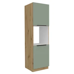Vysoká skříňka na vestavnou troubu, aquamarine/dub artisan, ARSANY 60 DP-210 2F