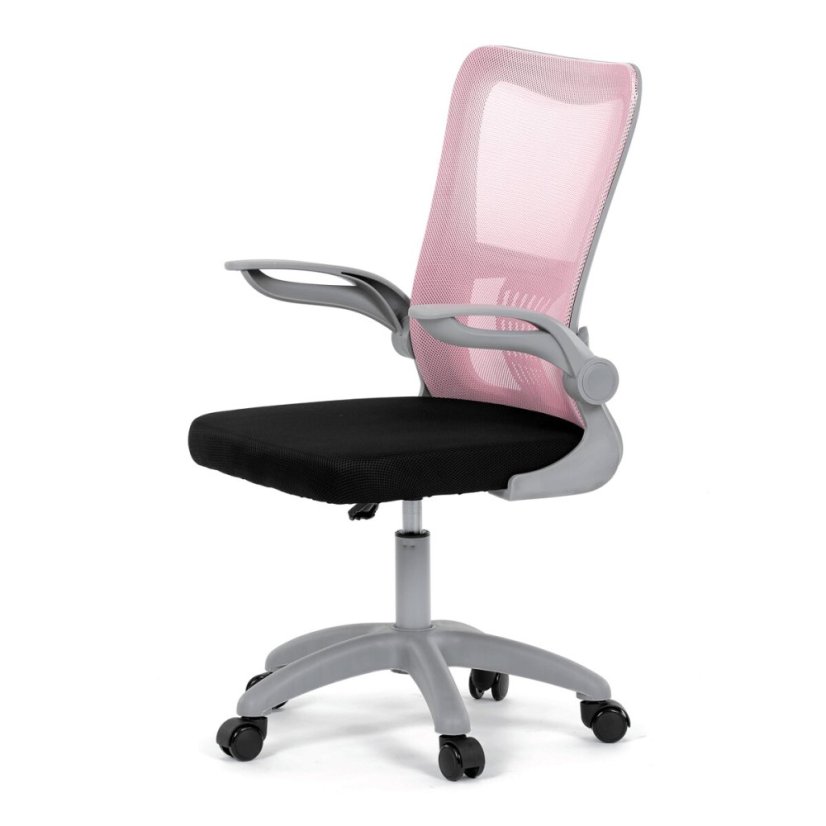 Dětská židle, výškově nastavitelná, růžová síťovina, KA-K2008 PINK