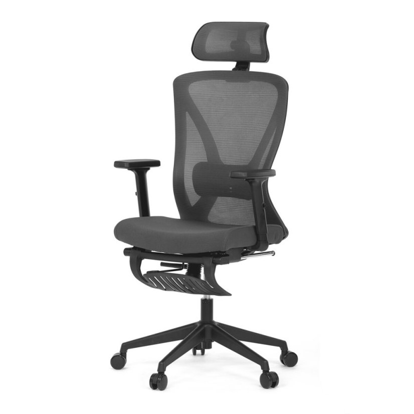 Kancelářská židle, synchronní mechanismus, šedá síťovina, KA-S257 GREY