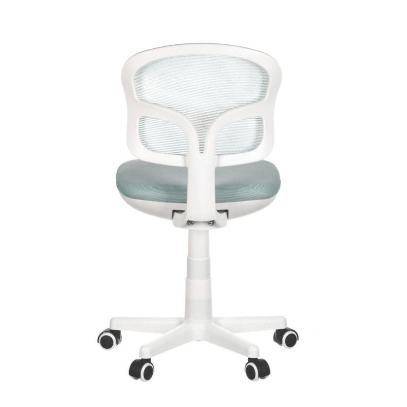 Dětská židle, výškově nastavitelná, modrá síťovina, KA-C801 BLUE