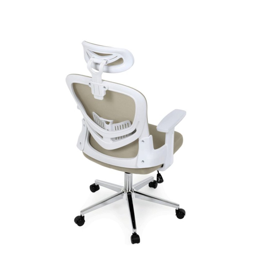 Kancelářská židle, houpací mechanismus, béžová síťovina, KA-K2031 BGE