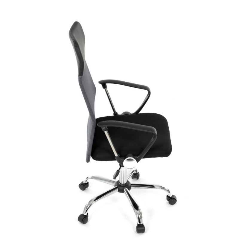 Kancelářská židle, houpací mechanismus, šedá síťovina, KA-E305 GREY