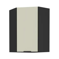 Horní rohová skříňka, kašmír/černá, ARAKA 60x60 GN-90 1F