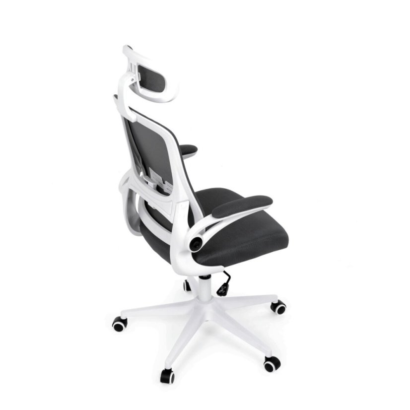 Kancelářská židle, houpací mechanismus, šedá síťovina, KA-Q843 GREY