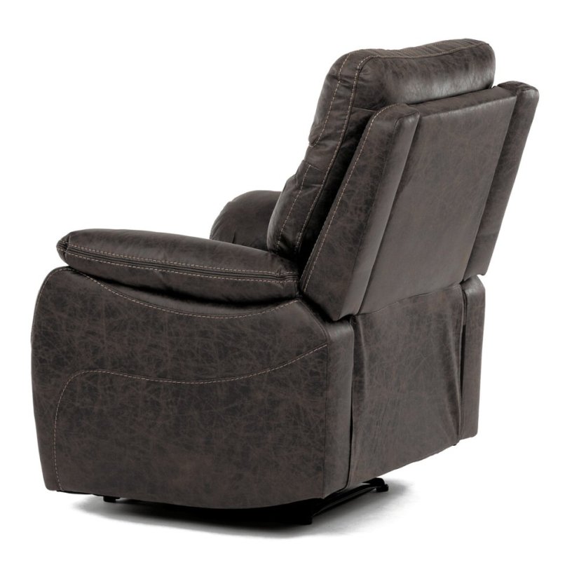 TV a relaxační křeslo s manuálním ovládáním, potah coffee látka v dekoru vintage