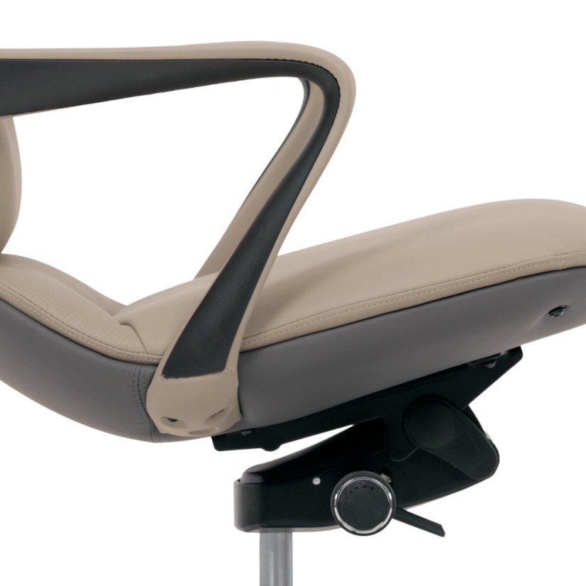 Kancelářské křeslo, houpací mechanismus, šedá ekokůže, KA-T8426 GREY