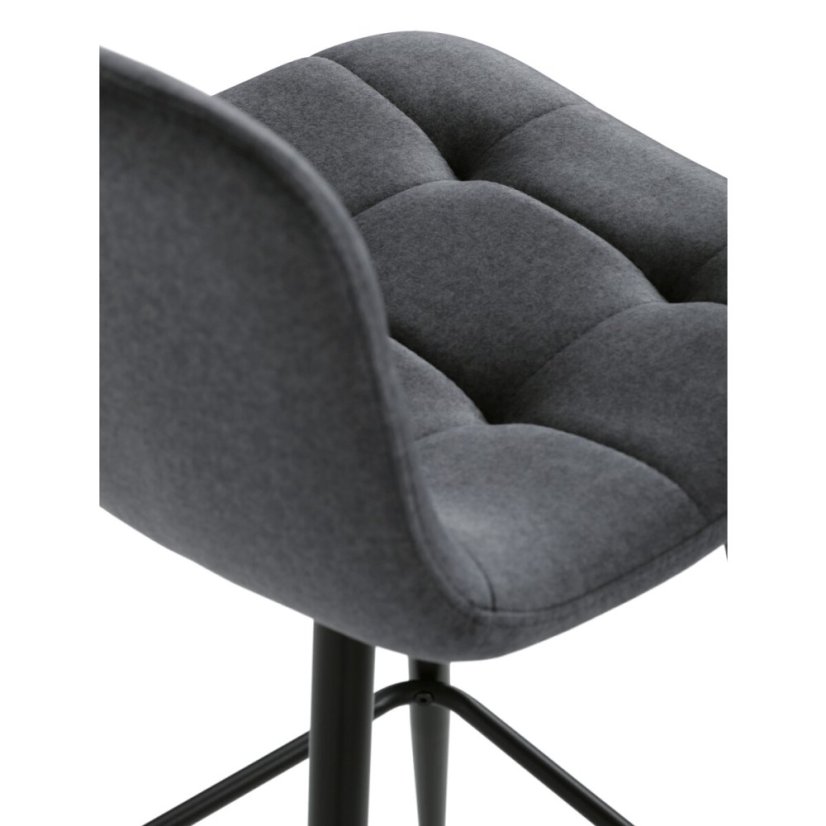 Barová židle, šedá, látka, AUB-X7015 GREY2