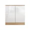 Dolní skříňka D 80 ZL LINE, vysoký bílý lesk/dub sonoma (80 x 82) cm