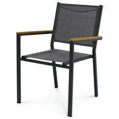 Zahradní židle, kov, síťovina, šedá, AZC-L1303 GREY