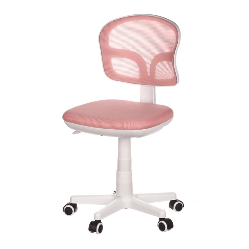 Dětská židle, výškově nastavitelná, růžová síťovina, KA-C801 PINK