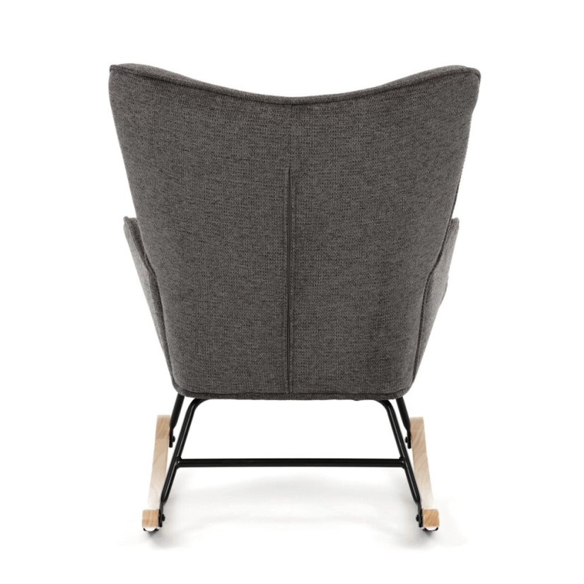 Houpací křeslo, šedá, látka, AK-373 GREY2