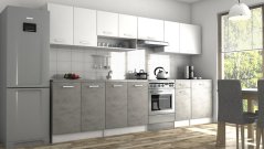Kuchyňská linka LUSSI II 320 bílá / beton