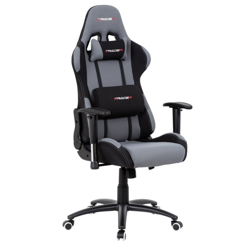 Kancelářská židle houpací mech., šedá látka, kovový kříž - Barva (vyberte): Šedá#eup193463euv1