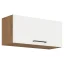 Horní skříňka VEGA 80 GU-36 1F, dub lancelot / bílá extra vysoký lesk HG (80 x 36) cm