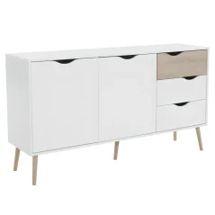 Komoda OSLO 75381, dub sonoma / bílá (147,1 x 81) cm