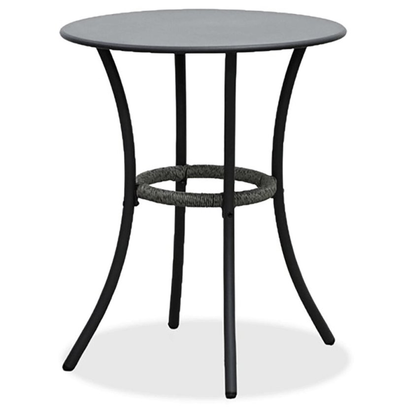 Balkónový set 1+2, stůl 60x60, židle umělý ratan barva antracit, kov antracit