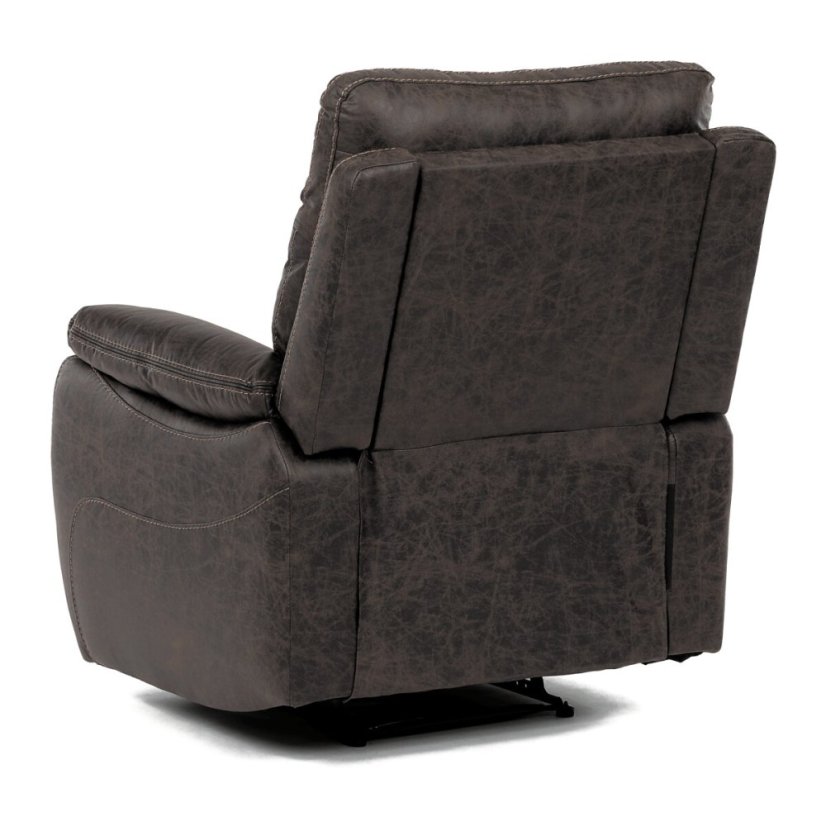 TV a relaxační křeslo s manuálním ovládáním, potah coffee látka v dekoru vintage