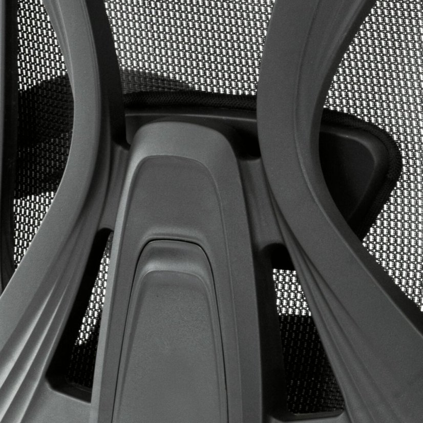 Kancelářská židle, potah černá látka a černá síťovina MESH, PC mech. s aretací