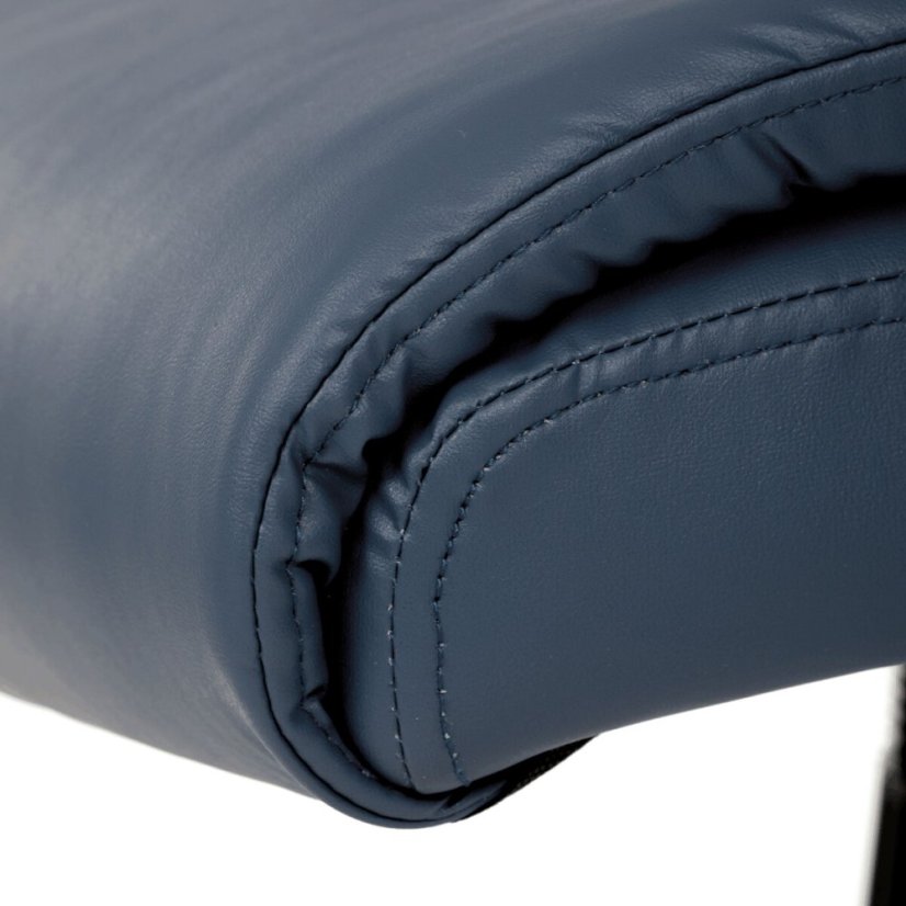 Kancelářské křeslo, houpací mechanismus, modrá ekokůže, KA-Y346 BLUE