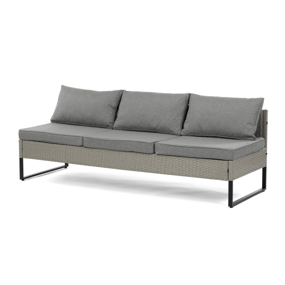Zahradní sestava, polyratan, šedá, AZS-A1915 GREY – 150 kg