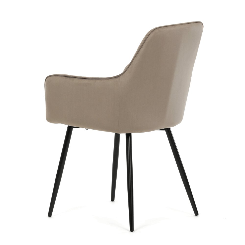 Jídelní židle, béžová, sametová látka, DCH-215 CAP4 – 55 cm