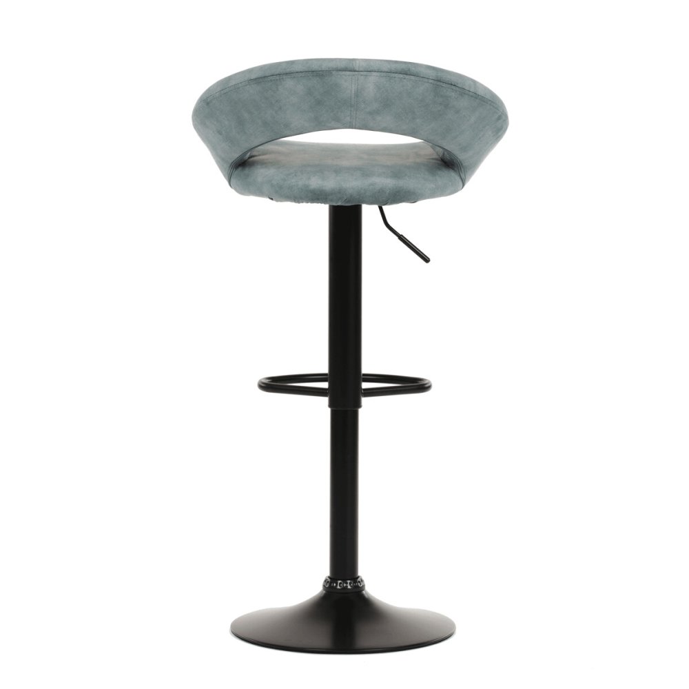 Barová židle, modrá, látka,AUB-822 BLUE4 – 40 cm